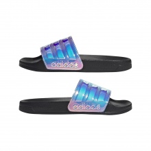 adidas Badeschuhe Adilette Shower 3-Streifen blau/schwarz/glänzend Damen - 1 Paar